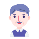 Facial old man Icon