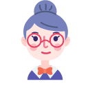 Facial red glasses Icon