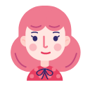 Facial red long hair Icon