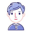 Linear boy blue Icon