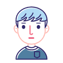 Linear men's blue Icon