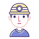 Linear miner male Icon