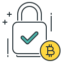 Bitcoin blockchain icon collection Icon