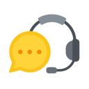 voice and chat support Icon