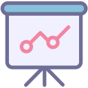 Analytics, trends, analysis, marketing, slides Icon