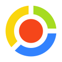 Areal chart circular pie chart Icon