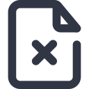 Iconspace_File_Cross Icon