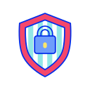 Linear safety shield Icon