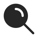 Face magnifying glass Icon