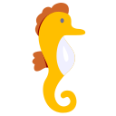 Seahorse, cartoon animal Icon