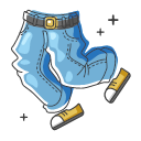 Old school jeans Icon