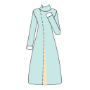 A long silk dress SVG Icon