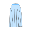 Pleated skirt. SVG Icon
