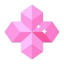 Faceted Cross Diamond crystal Icon