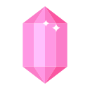 Faceted cylinder hexagonal diamond crystal Icon