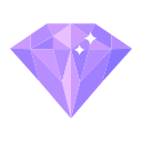 Faceted diamond crystal Icon