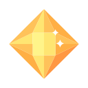 Faceted diamond crystal Icon
