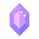 Faceted diamond hexagonal diamond crystal Icon