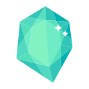 Faceted irregular hexagonal diamond crystal Icon