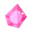 Faceted irregular pentagonal diamond crystal Icon