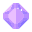 Faceted octagonal diamond crystal Icon