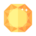 Faceted octagonal diamond crystal Icon