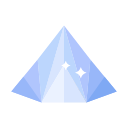 Faceted pyramid diamond crystal Icon