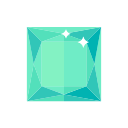 Faceted quadrilateral diamond crystal Icon