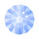 Faceted regular twelve sided diamond crystal Icon