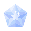 Faceted star pentagonal diamond crystal Icon