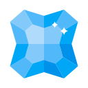 Faceted twelve sided diamond crystal Icon