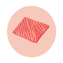 Dried pork slice Icon