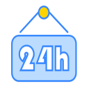 open 24 hours a day Icon