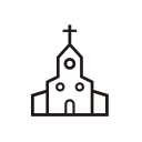 Line drawing Church Icon