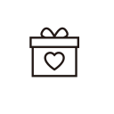 Line drawing gift box Icon