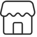 Cross border shop opening Icon