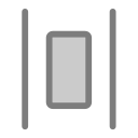 Horizontal equidistant distribution Icon