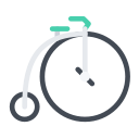 Bicycle - large and small wheels Icon