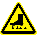 Beware of rolling feet Icon