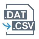 Dat file transfer CSV file Icon