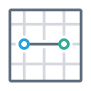 Linear distance grid Icon