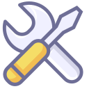 Screwdriver, wrench, tool Icon