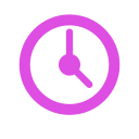 Linear time clock Icon