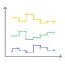 Line chart - ladder Icon