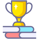 Achievements, achievements, qualifications, trophies, books Icon
