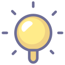 Light bulb, physics, innovation Icon