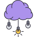 13 air, cloud, brainstorm, storm, bulb, idea, ligh Icon