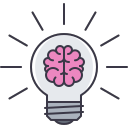 9 brain, smart, bulb, idea, light, science, creati Icon