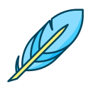 Linear feather pen Icon