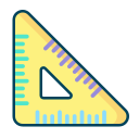 Linear triangular ruler Icon